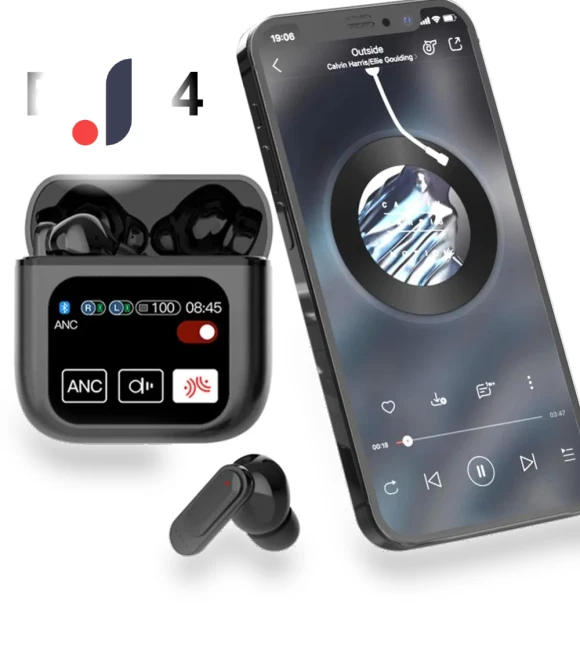 Touch Screen ANC Wireless Earbuds — In-Ear Headphones, Junmaocun