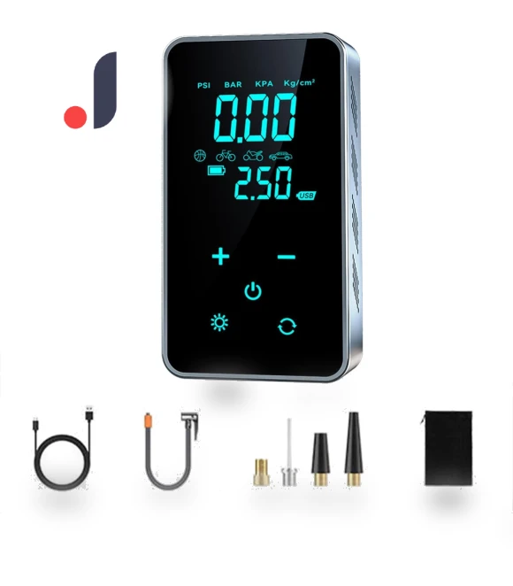 Car Tire Pump with LED Emergency Lights — Tire Inflation Solutions, Optimized General