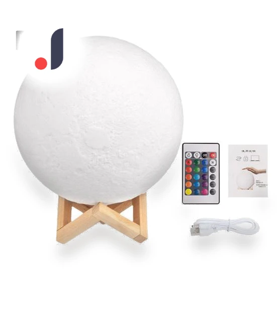 Moon Lamp with Wooden Base — Creative Lighting Solutions, SMOO