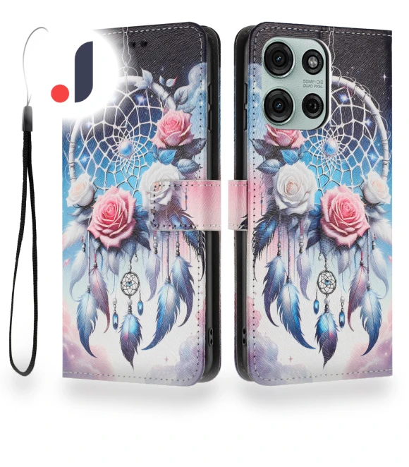 Artificial Leather Pattern Printed Wallet Case with Lanyard — Flip Cases, Smartwatch 2025