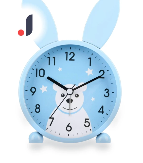 Cartoon Alarm Clock with Rabbit Ears — Clocks, Fashionable bags