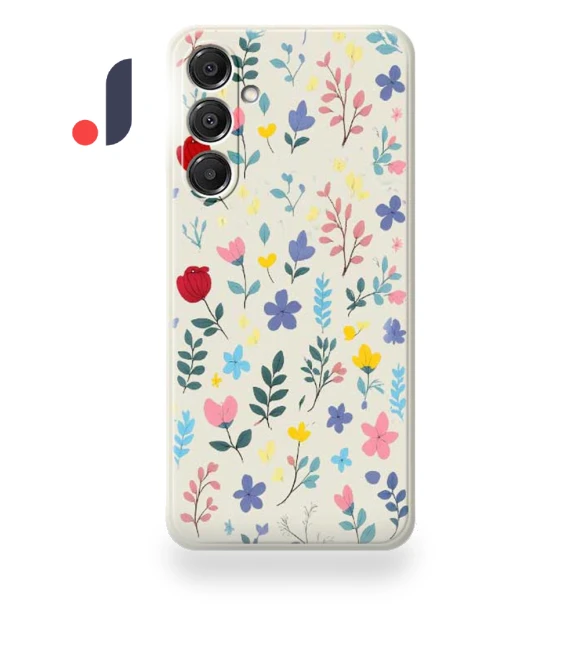 Colorful Flower Branches Pattern Printing Straight Edge TPU Phone Back Cover — Back Covers, Smartwatch 2025