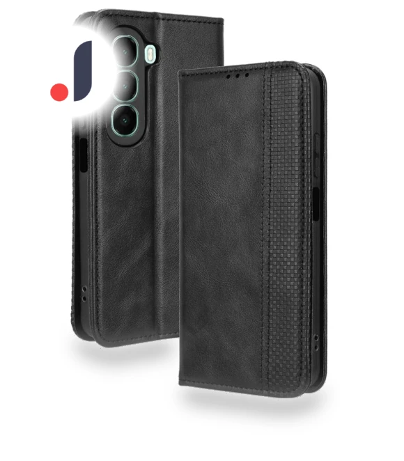 Leather Case Wallet Stand Retro Texture Phone Cover — Basic Cases, Smartwatch 2025