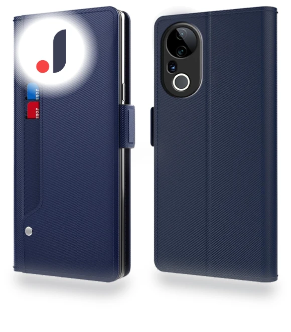 Leather Phone Case with Stand, Card Holder, and Mirror — Smartwatch Protectors, Smartwatch 2025