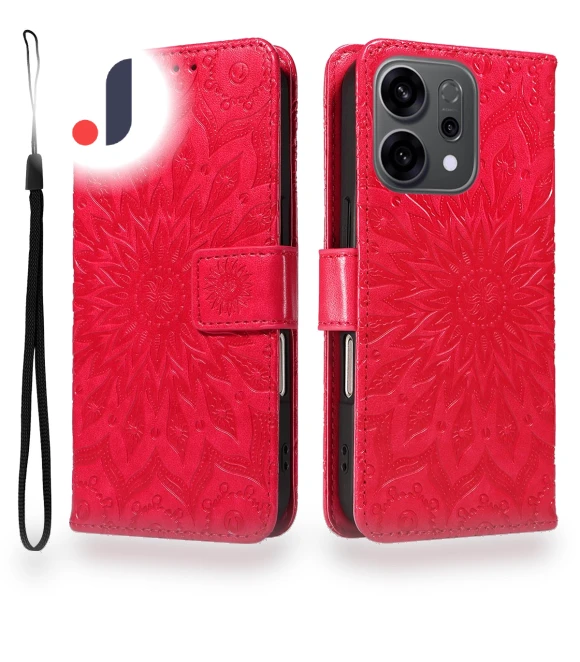 Leather Wallet Case with Sunflower Embossing — Flip Cases, Smartwatch 2025