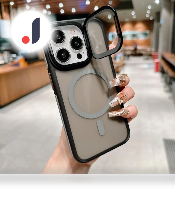 Magnetic Case Skin-Touch TPU Acrylic Phone Back Cover with Lens Protector Kickstand — Phone Accessories, Smartwatch 2025