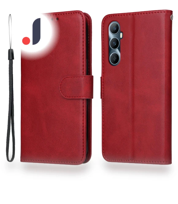 Magnetic Clasp PU Leather Wallet Phone Stand Cover — Flip Cases, Smartwatch 2025