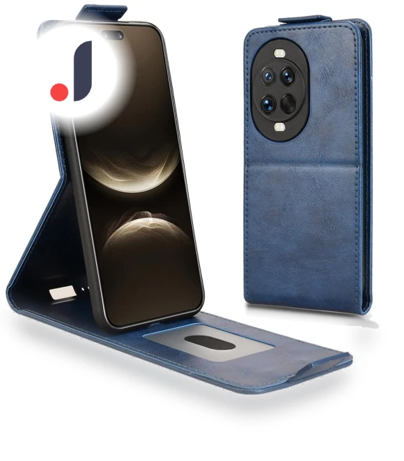 Magnetic Clasp Vertical Flip Leather Phone Cover with Card Holder — Flip Cases, Smartwatch 2025