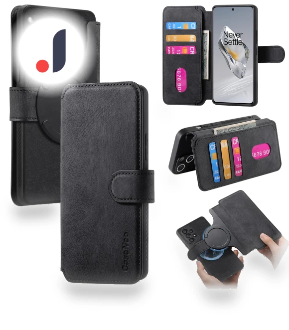 Magnetic Detachable Leather Phone Wallet Cover — Basic Cases, CASENEO