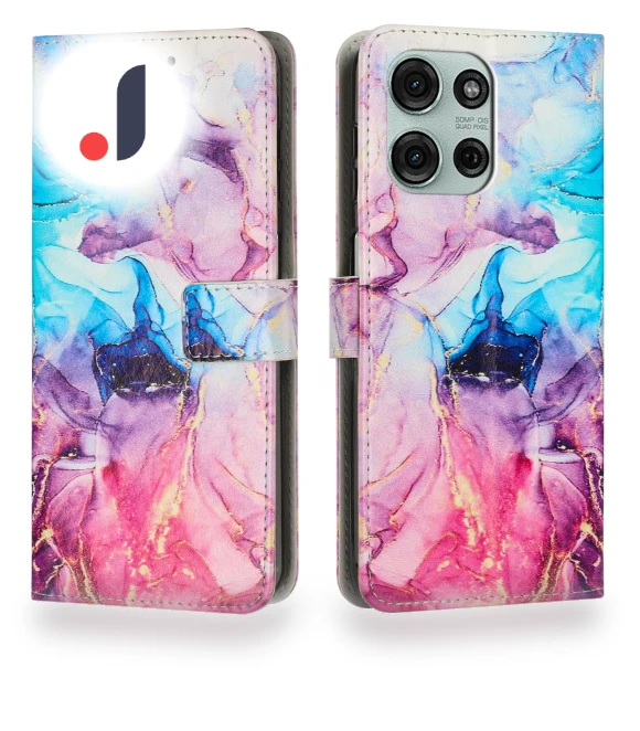 Marble Pattern PU Leather Wallet Stand Case — Phone Accessories, Smartwatch 2025