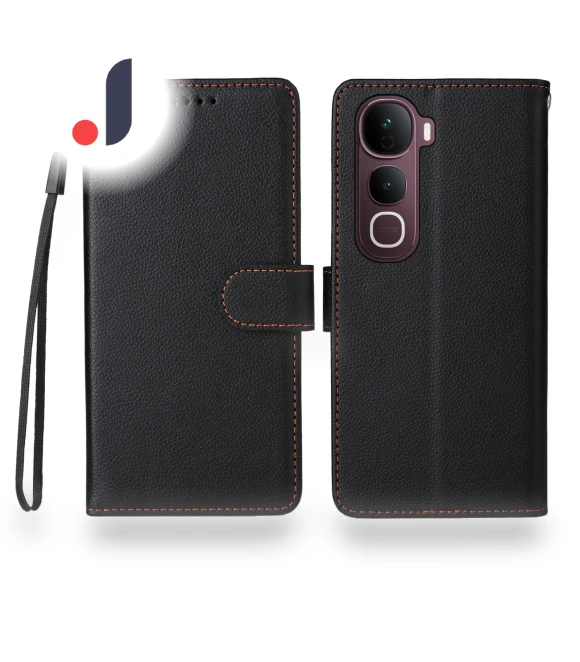 RFID Blocking 3 Card Slots PU Leather Phone Cover with Wrist Strap — Protective Cases, Smartwatch 2025