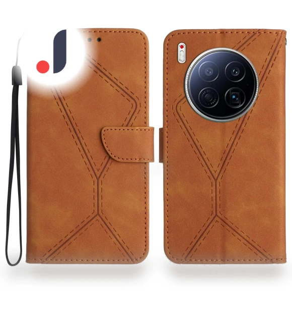 Skin Touch Lines Imprinted PU Leather Flip Phone Cover — Flip Cases, Smartwatch 2025