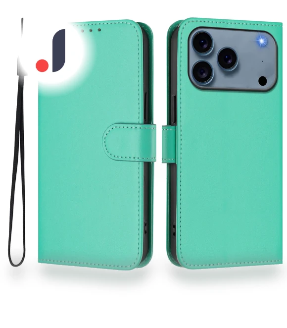 Solid Color Wallet Leather Phone Cover with Strap — Basic Cases, Smartwatch 2025