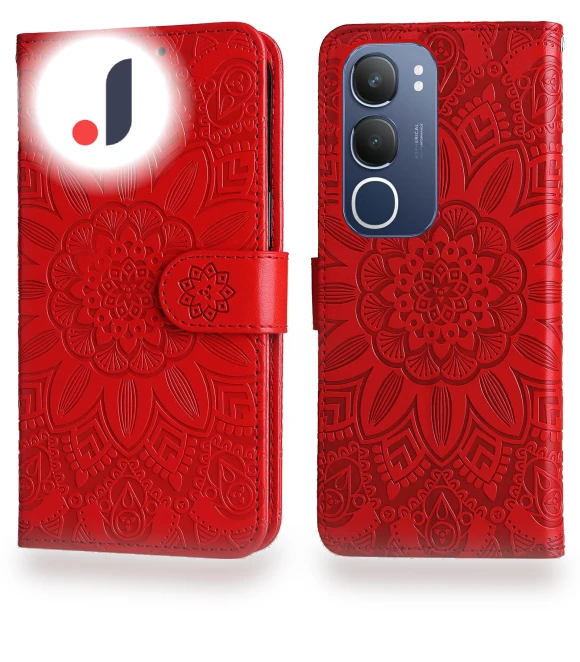 Sunflower Imprint Leather Wallet Phone Cover — Flip Cases, Smartwatch 2025