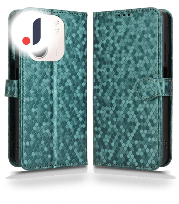 Wallet Case Dot Pattern Imprint PU Leather Phone Cover with Wrist Strap — Smartwatch Protectors, Smartwatch 2025
