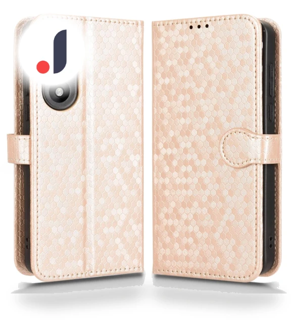 Wallet Case Dot Pattern Imprint PU Leather Phone Cover with Wrist Strap — Basic Cases, Smartwatch 2025