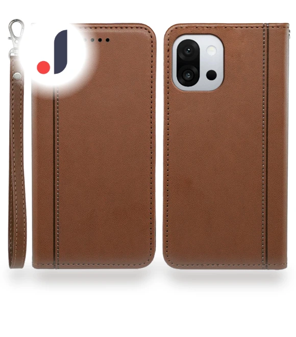 Wallet Case Magnetic Closing PU Leather Phone Cover with Wrist Strap — Basic Cases, Smartwatch 2025