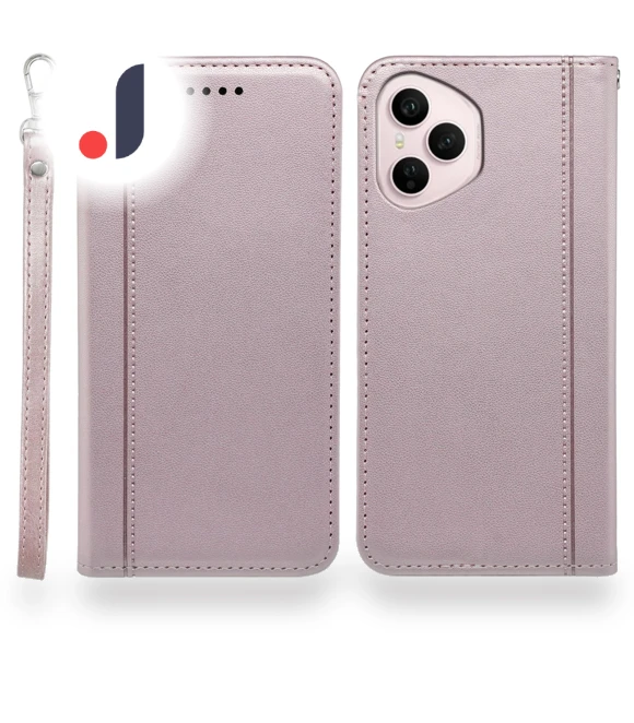 Wallet Case Magnetic Closing PU Leather Phone Cover with Wrist Strap — Flip Cases, Smartwatch 2025