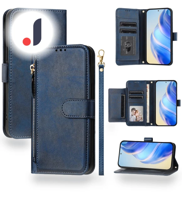 Zipper Pocket Multiple Card Slots Leather Phone Cover — Basic Cases, Smartwatch 2025
