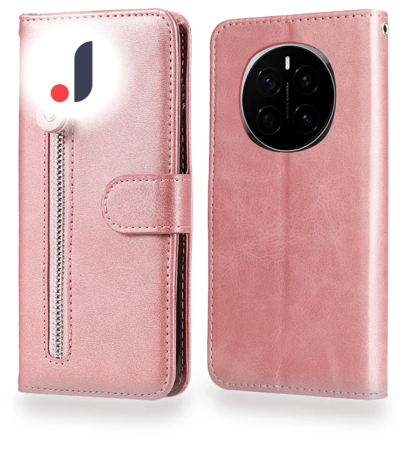 Zipper Wallet Calf Texture PU Leather Phone Cover — Flip Cases, Smartwatch 2025