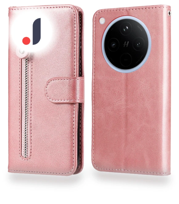 Zipper Wallet Calf Texture PU Leather Phone Cover — Sleeves, Smartwatch 2025
