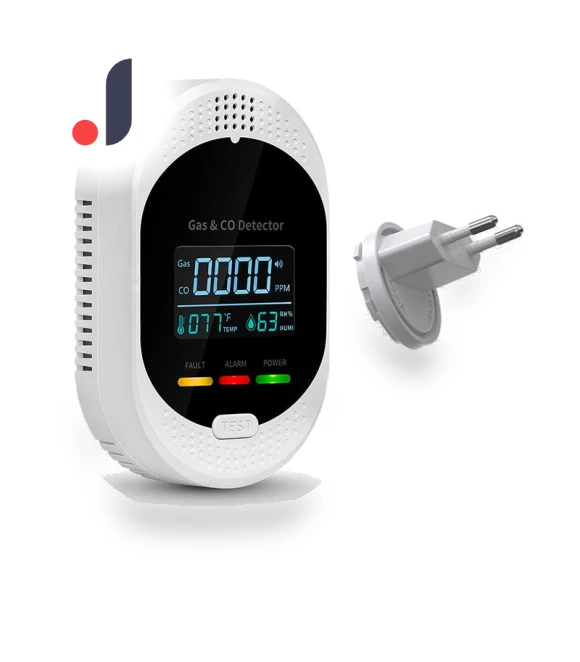 4-In-1 Gas CO Alarm Detector With Temperature Humidity LCD Display — Gas & CO Detectors, yieryi