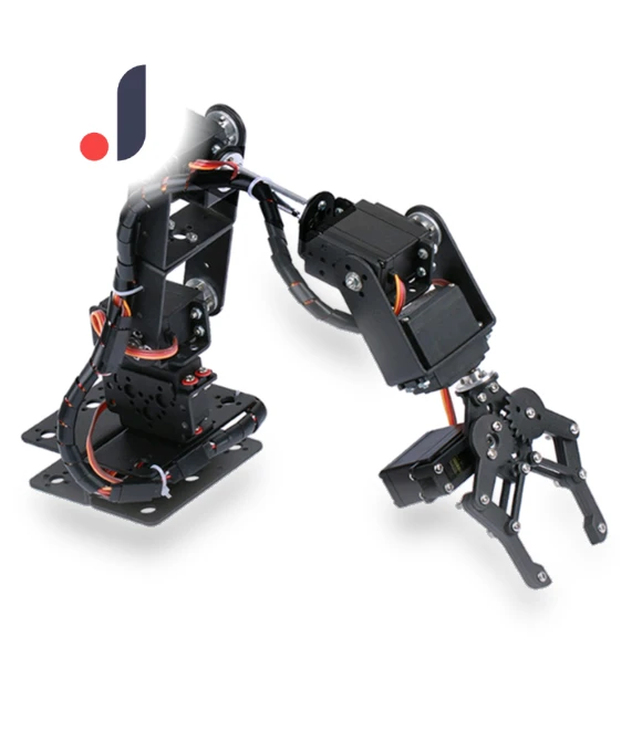 6DOF Metal Claw Robotic Arm with Servos DIY Kit — Robotics Components, TOMTOP JMS
