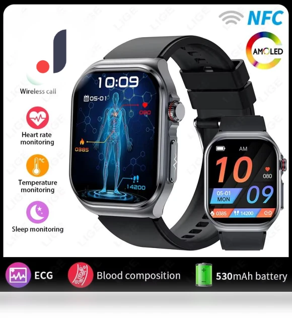 AMOLED Smart Watch with Health Monitoring — Smartwatches, SAMS Online