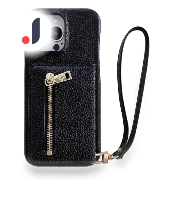 Card Slots Kickstand PU Leather Back Cover with Zipper Pocket — Phone Accessories, Smartwatch 2025