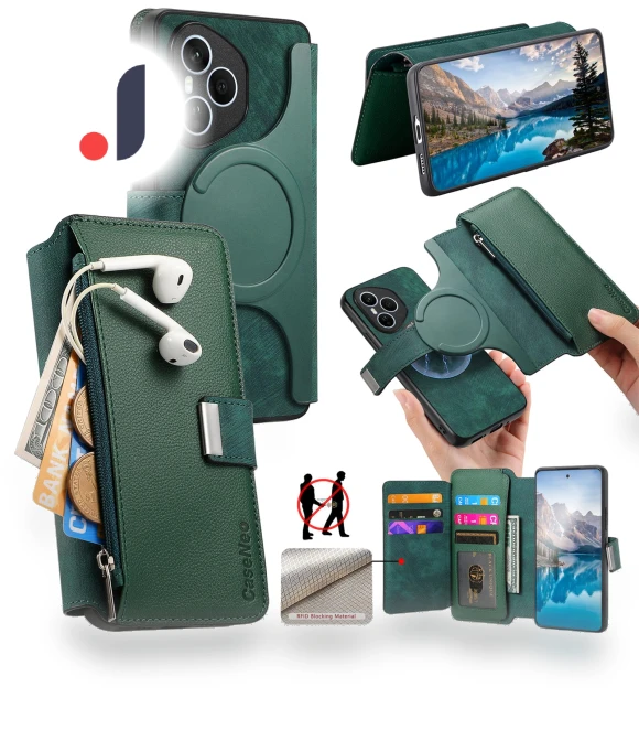 Detachable Magnetic Leather Flip Phone Cover — Flip Cases, CASENEO