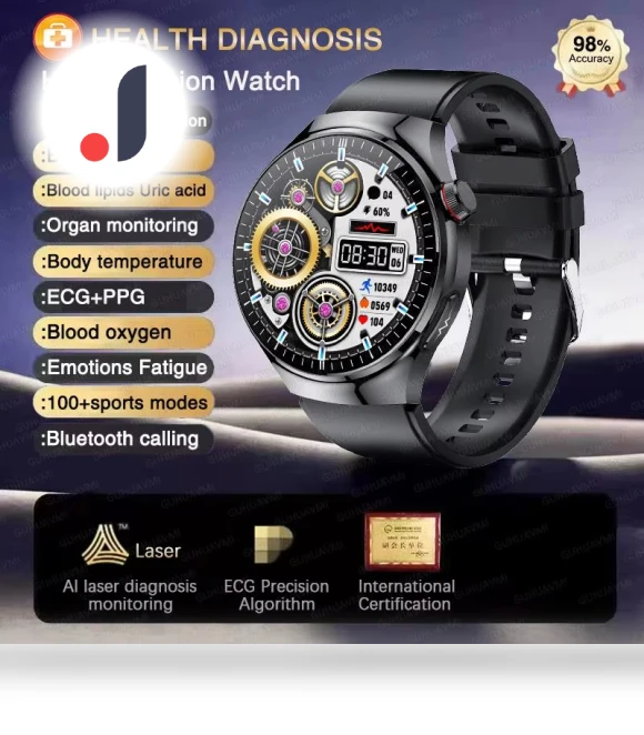 High Precision ECG Blood Lipids Uric Acid Risk Assessment Smart Watch — Smartwatches, SAMS Online