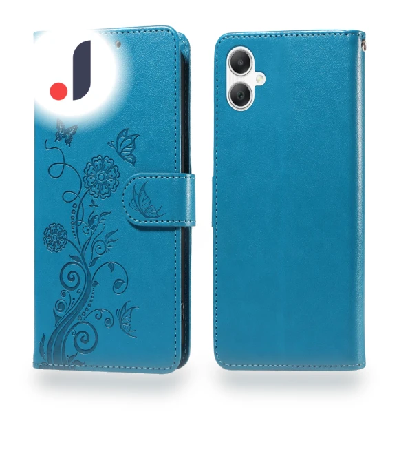 Leather Case Butterfly Floral Imprint Wallet Stand Cover — Flip Cases, Smartwatch 2025