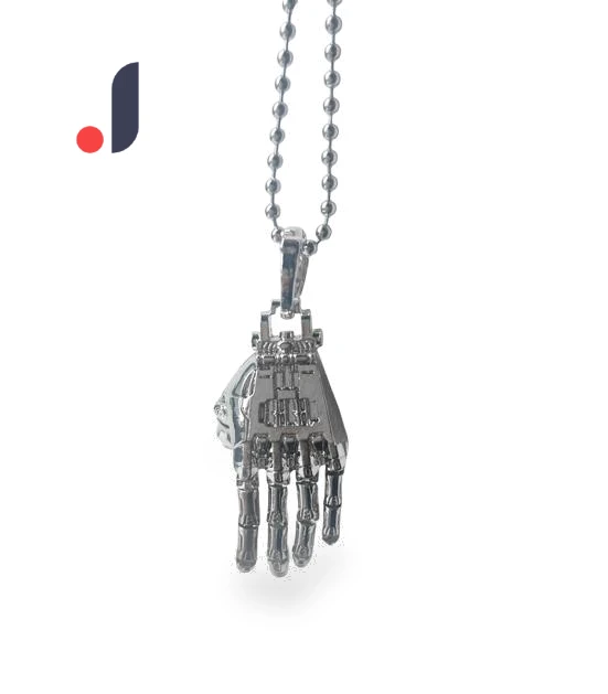 Mechanical Bionic Hand Pendant with Movable Finger Joints Chain — Chain, Worldly Boutique