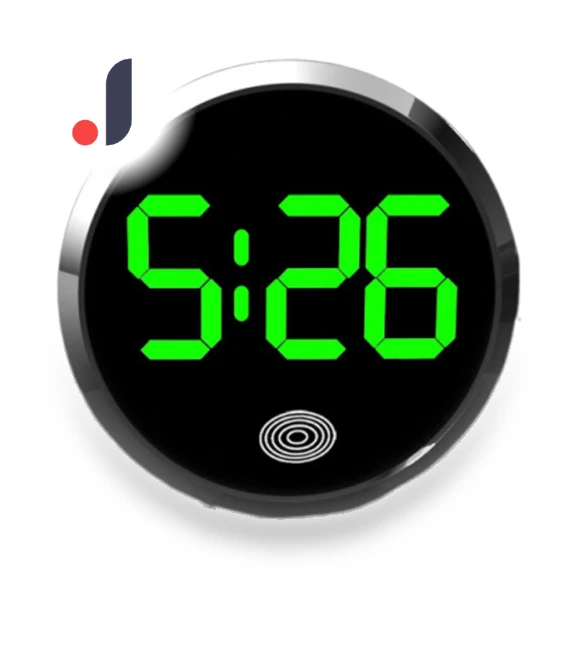 Mini Fluorescent Dashboard Clock with Touch Control — Clock, CVbmklop5