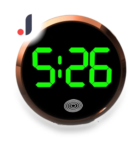 Mini Fluorescent Dashboard Clock with Touch Control — Clock, CVbmklop5