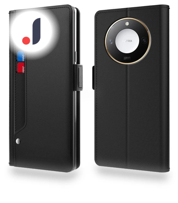 PU Leather Phone Cover with Card Holder and Mirror — Basic Cases, Smartwatch 2025
