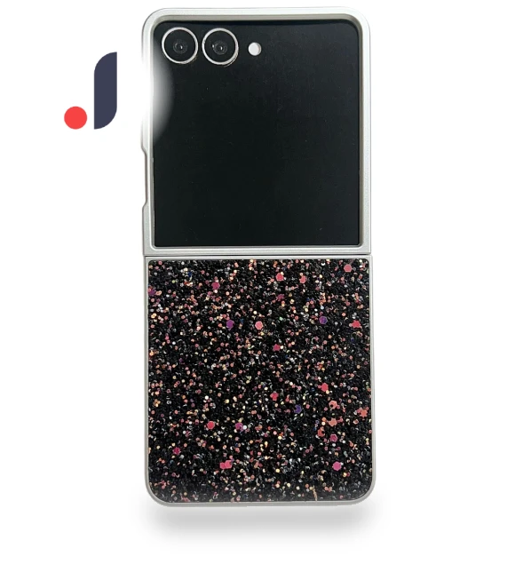 Rubberized Silver Edge Phantom Glitter Hard PC Phone Cover — Basic Cases, Smartwatch 2025