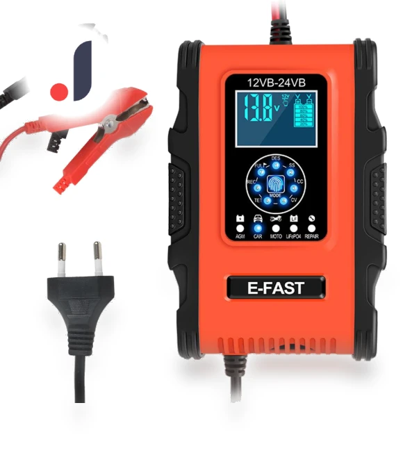 Smart Car Battery Charger with Digital Display — Chargers, Home Furnishing Department Mall