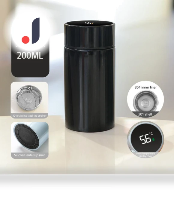 Smart Thermos Water Bottle with Temperature Display — Hydration Essentials, Anqin