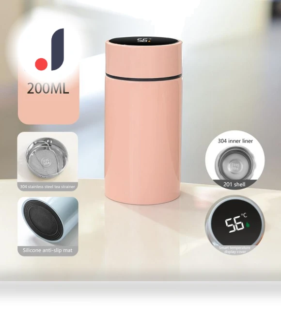 Smart Thermos Water Bottle with Temperature Display — Travel Drinkware, Anqin