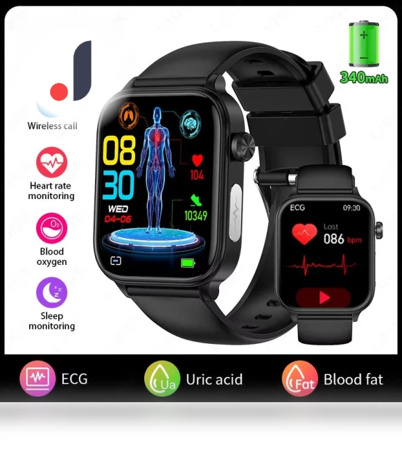Smart Watch with ECG+PPG and AI Health Diagnostics — Smartwatches, SAMS Online