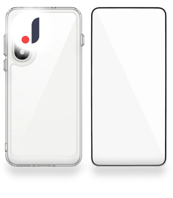 Transparent TPU Case with Tempered Glass Screen Protector — Screen Protectors, WANLONFENG
