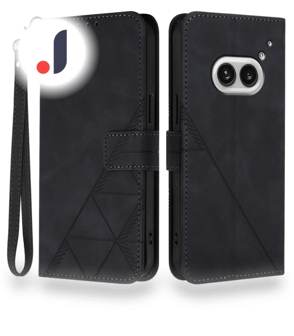 Leather Case with Hand Strap Wallet Stand — Phone Accessories, Smartwatch 2025
