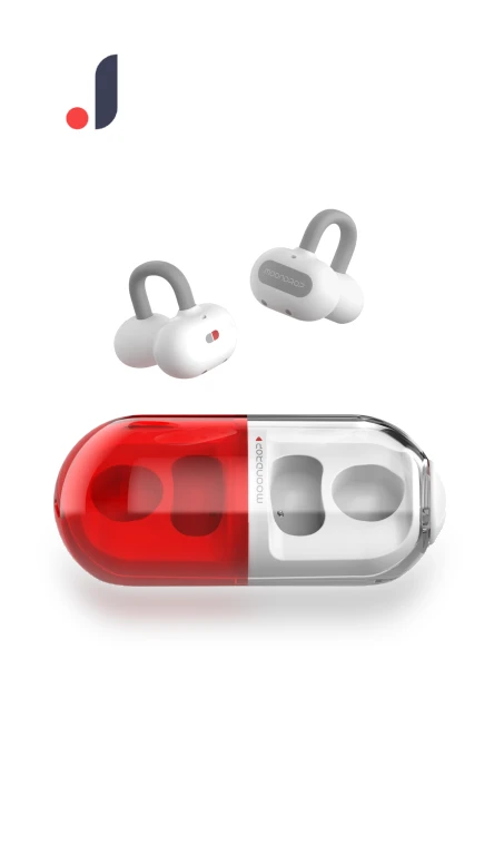 Open-Ear Wireless Earphones with Ear Cuffs — In-Ear Headphones, HAYAO