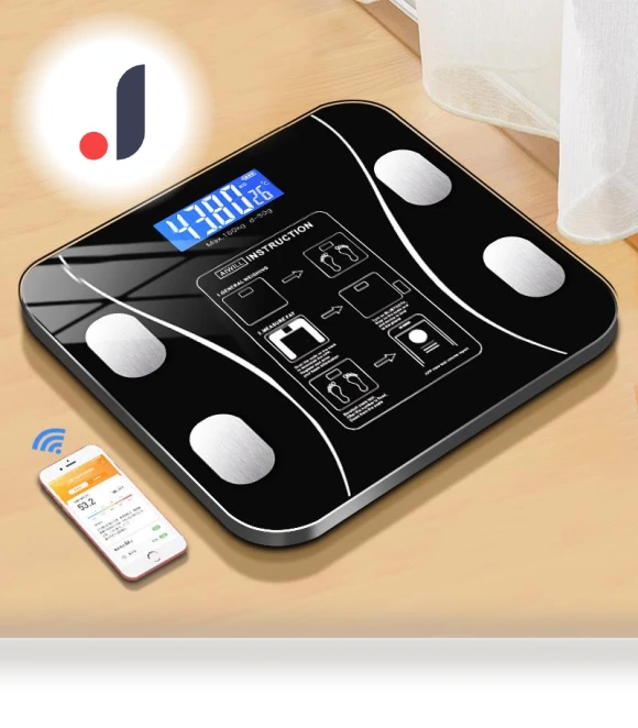 Precision Black Bathroom Scale — Weight Management Tools, Essager Electronic