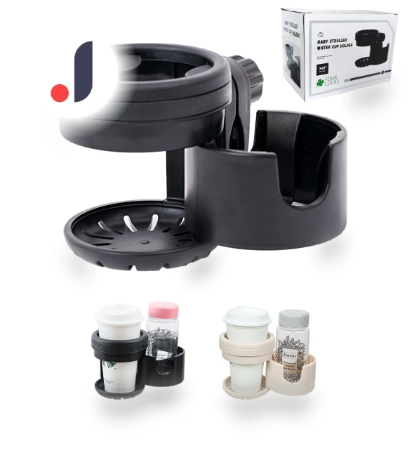 Twin Stroller with Drink and Smartphone Holder — Parent Cup Holders, nicoJAPAN