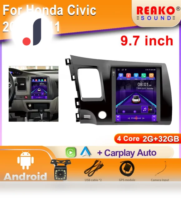 9.7-inch Android Carplay Multimedia Player — Stereo Receivers, Reakosound