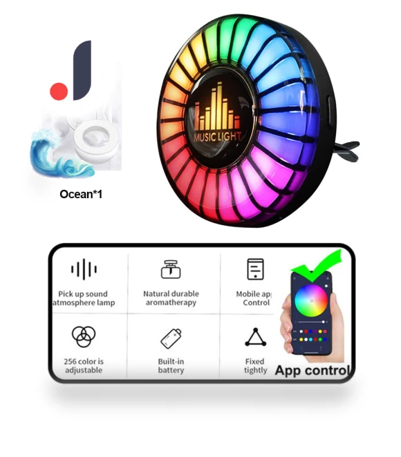 Car LED Sound Controller Air Freshener — Car Air Fresheners, Auto Launcher
