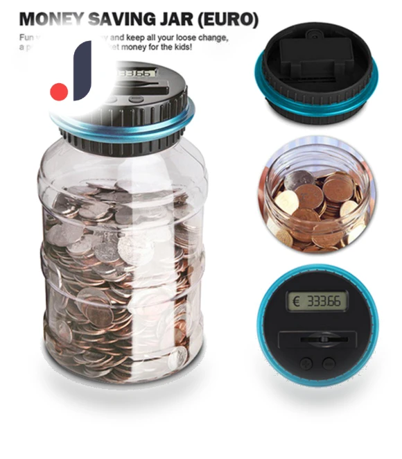 Portable LCD Display Smart Electronic Digital Coin Counting Piggy Bank — Savings & Piggy Banks, Simple and warm