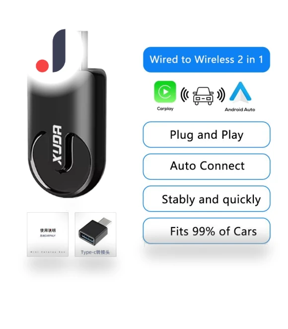 Wireless CarPlay Android Auto Adapter — Car Accessories & Gadgets, Kebidumei